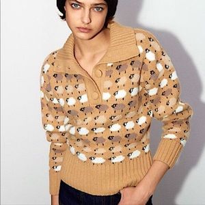 Zara knit sweater sheep Clearance
